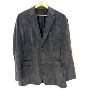 Hugo Boss Scorsese Corduroy Blazer Sport Coat Men 44 L Gray Cotton Academia